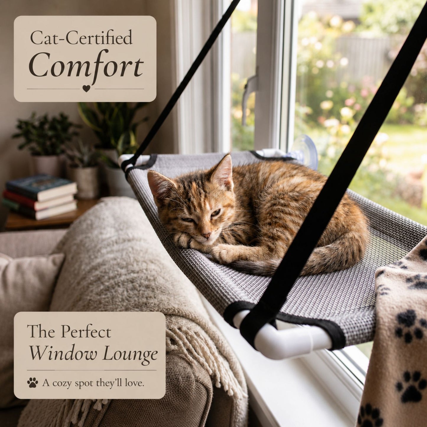 Pawables™ Window Lounge – Cat Window Hammock