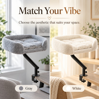 Desk-Side Cat Bed color options: Gray and White